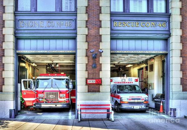 Fire Station Number 46 Art Print featuring the photograph Fire Station Number 46 by Mel Steinhauer