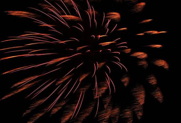 Abstract Art Print featuring the photograph Firework Abstract by Karl Anderson