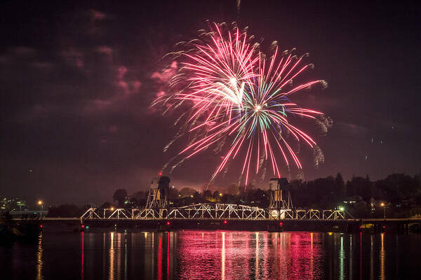 Lc Valley Art Print featuring the photograph Fireworks Show by Brad Stinson