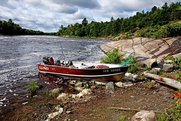 French River Art Print featuring the photograph Fishing And Exploring by Debbie Oppermann