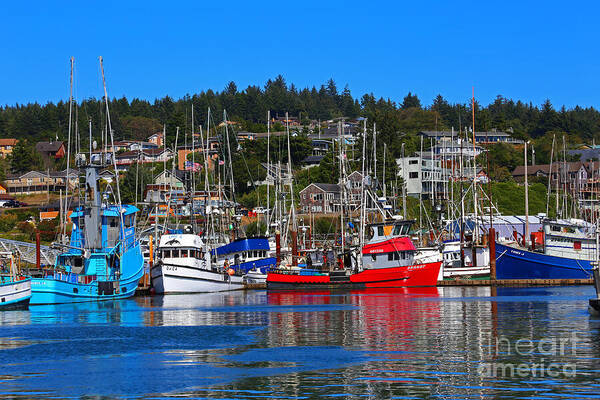 Fishing Art Print featuring the photograph Fishing Fleet at Newport Harbor by Marty Fancy