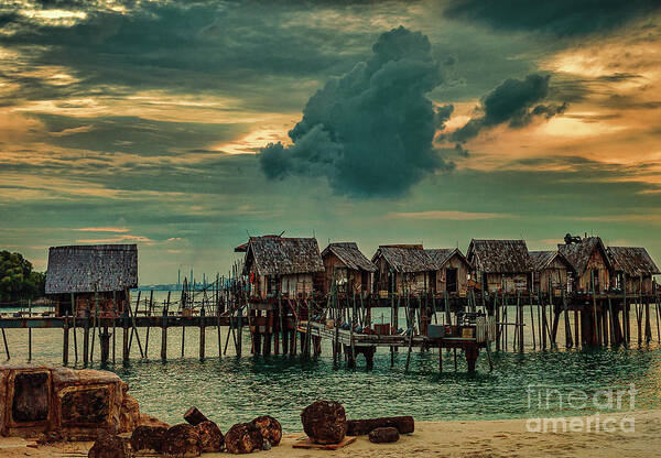 Beach Art Print featuring the photograph Fishing VIllage by Ray Shiu