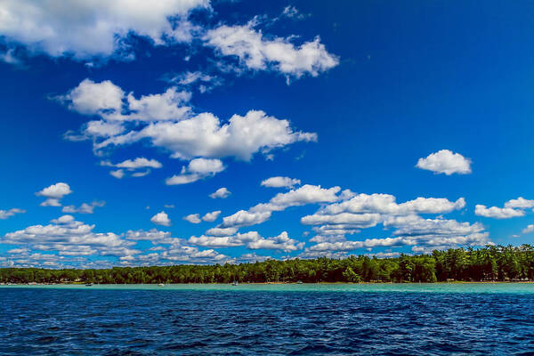 Higgins Lake Art Print featuring the photograph Flat Bottom Floaters by Joe Holley