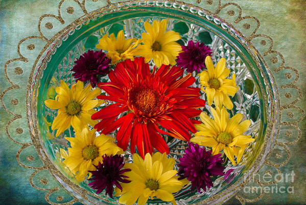 Flowers Art Print featuring the photograph Flower Bowl Beckoning by Nina Silver