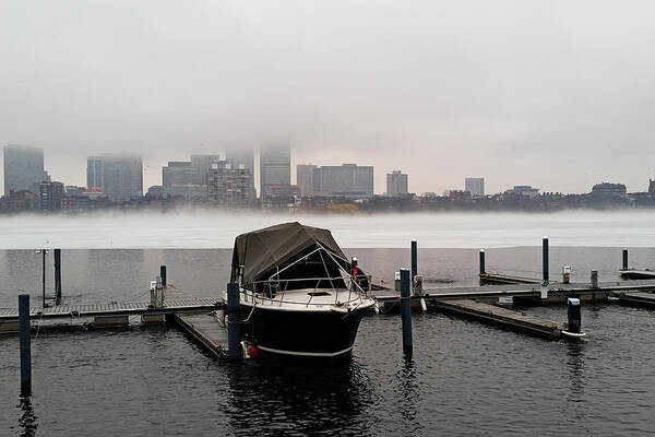 Boston Art Print featuring the photograph Fog cover on the Charles River by Toby McGuire