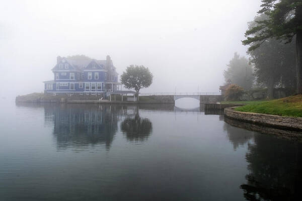 St Lawrence Seaway Art Print featuring the photograph Fog On The River by Tom Singleton
