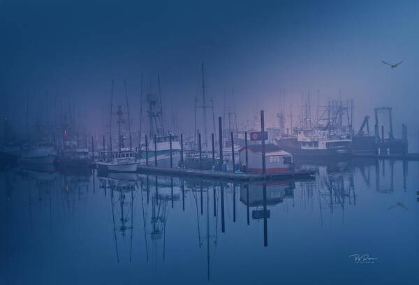 Morning Art Print featuring the photograph Foggy Bay Front by Bill Posner