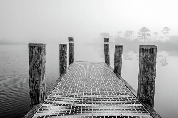 Canon 5dsr Art Print featuring the photograph Foggy Dock in Alabama by John McGraw