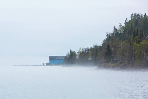 Silver Islet Art Print featuring the photograph Foggy Store by Linda Ryma