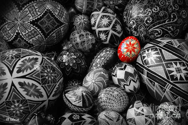 Pysanky Art Print featuring the photograph For the Love of Pysanky by E B Schmidt