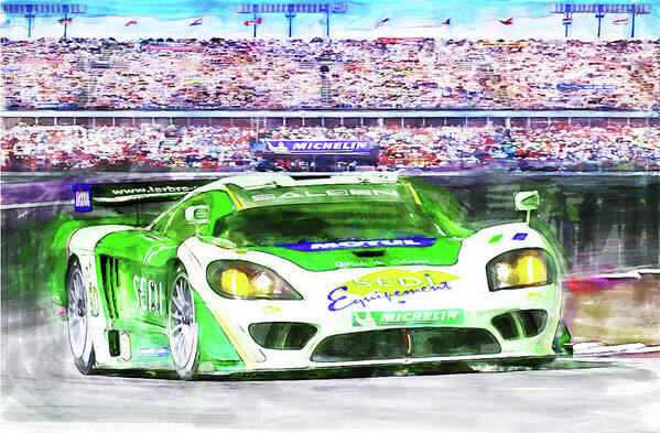 Le Mans Art Print featuring the painting Form One by Michael Cleere