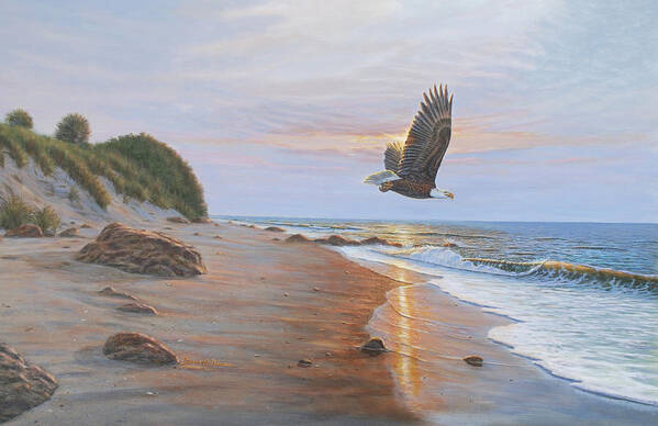 Wildlife Art Print featuring the painting Free Bird by Bruce Dumas