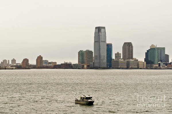 New York From Ferry Art Print featuring the photograph Free from hustle and bustle by Elena Perelman