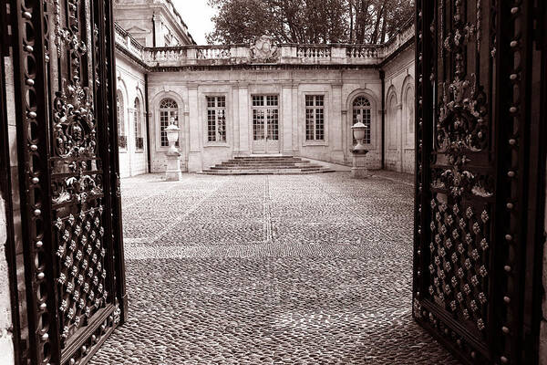 Courtyard Art Print featuring the photograph French Courtyard 2c by Andrew Fare