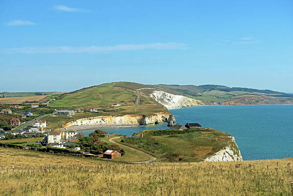 Britain Art Print featuring the photograph Freshwater Bay From Tennyson Down by Rod Johnson