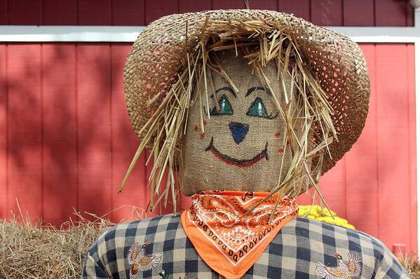 Photo For Sale Art Print featuring the photograph Friendly Scarecrow by Robert Wilder Jr