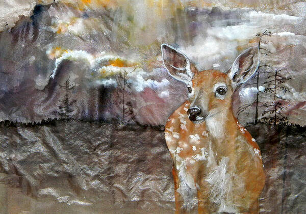 Animal Art Print featuring the painting From My Eyes I See by Debbi Saccomanno Chan