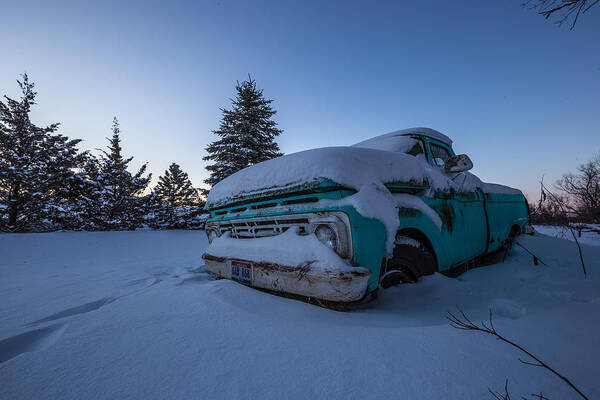 Sunrise Art Print featuring the photograph Frozen Ford by Aaron J Groen