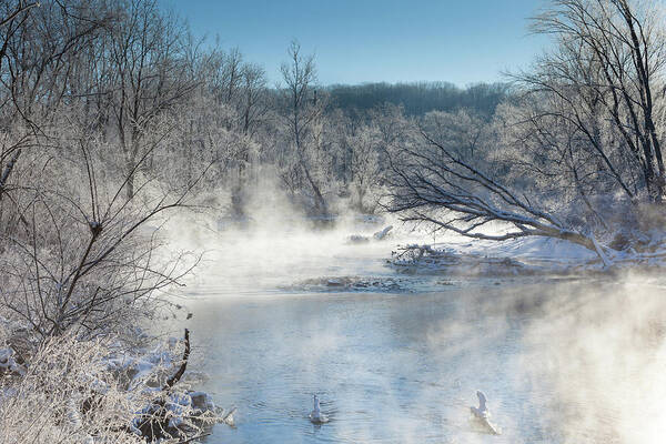 Cuyahoga Art Print featuring the photograph Frozen Misty Morning by David Watkins