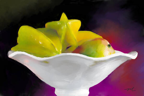 Star Art Print featuring the digital art Fruit Bowl by Michelle Constantine