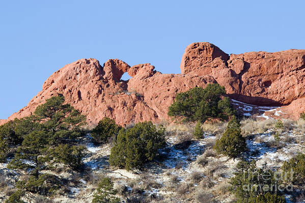 Kissing Camels Art Print featuring the photograph Garden of the Gods and Kissing Camels by Steven Krull