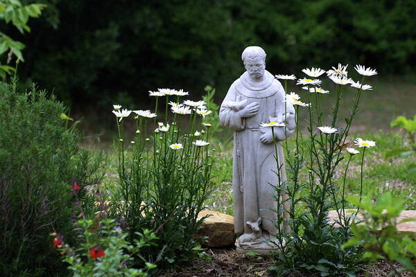 Statuary Art Print featuring the photograph Garden Ornament by Mary J Hicks