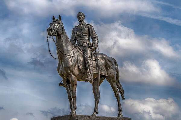 Gettysburg Art Print featuring the digital art General George Gordon Meade by John Haldane