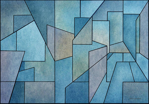 Geometric Art Print featuring the digital art Geometric Abstraction III by David Gordon