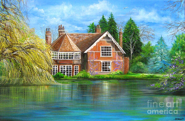 George Art Print featuring the painting George Michaels Estate in Goring,England by Bella Apollonia