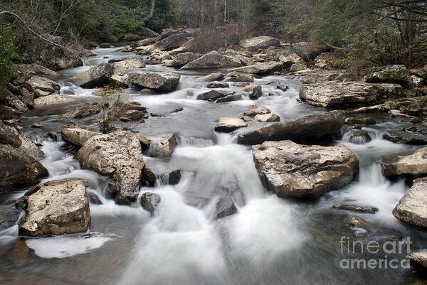 Time Exposure Art Print featuring the photograph Glade Creek at Babcock State Park by Anthony Totah