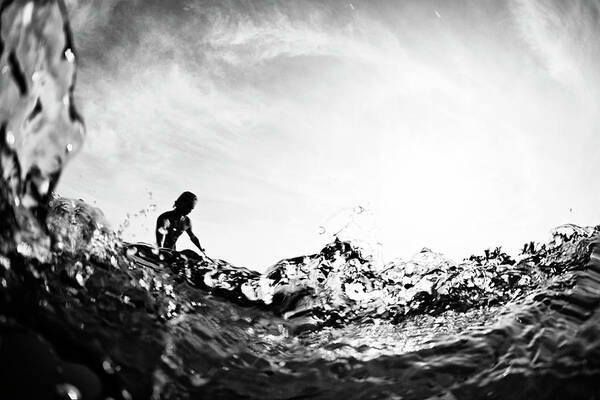Surfing Art Print featuring the photograph Glass House by Nik West