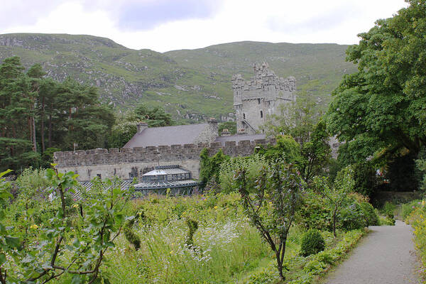 Glenveagh Castle Art Print featuring the photograph Glenveagh Castle Gardens 4287 by John Moyer