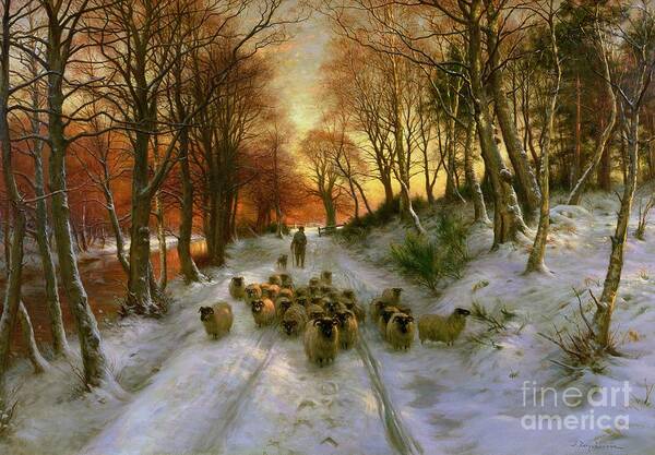 Glowed Art Print featuring the painting Glowed with Tints of Evening Hours by Joseph Farquharson