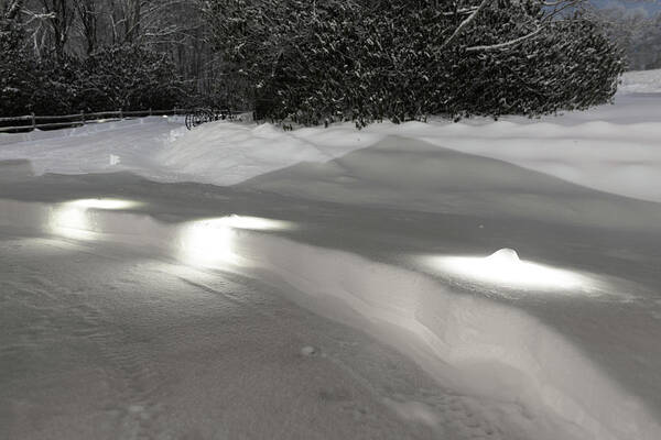 Snow Art Print featuring the photograph Glowing Landscape Lighting by D K Wall