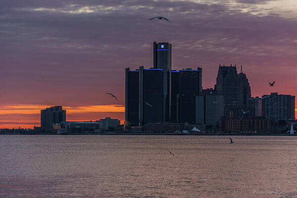 Detroit Art Print featuring the photograph Gm Ren Cen by Pravin Sitaraman