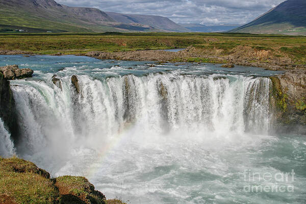 Waterfall Art Print featuring the photograph Godafoss waterfalls by Patricia Hofmeester
