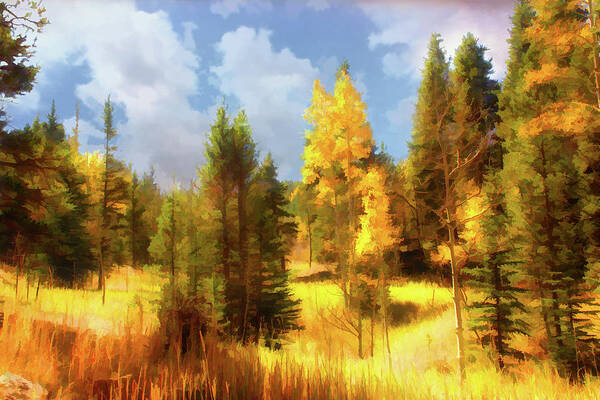 Aspen Art Print featuring the photograph Golden Forest by Lorraine Baum