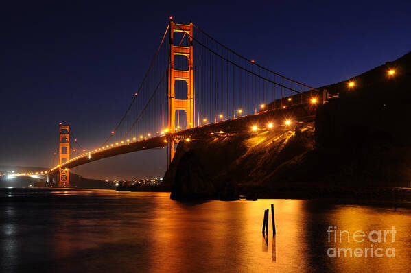 Golden Gate Bridge Art Print featuring the photograph Golden Gate Bridge 1 by Vivian Christopher
