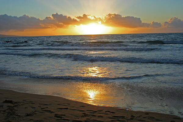 Maui Art Print featuring the photograph Golden Glory by Tanya Filichkin