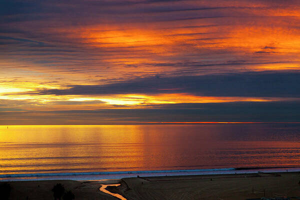 Sunset Art Print featuring the photograph Golden Reflections #1 by Gene Parks