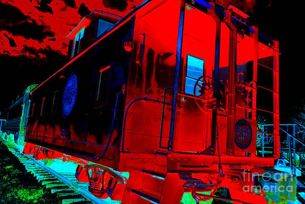 Caboose Art Print featuring the photograph Goodnight Caboose by Chuck Taylor