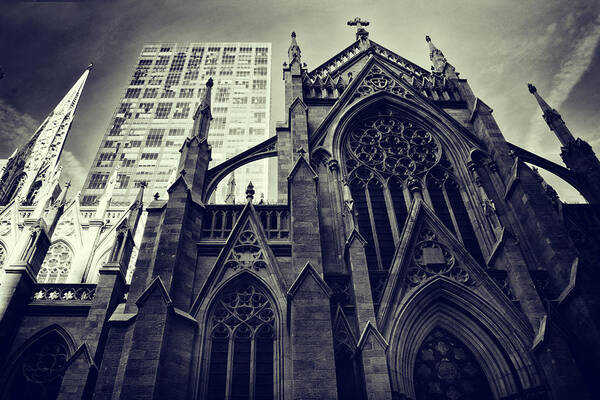 St. Patrick's Cathedral Art Print featuring the photograph Gothic Perspectives by Jessica Jenney