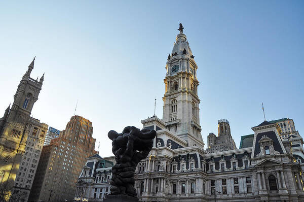 Government Art Print featuring the photograph Government of the People and City Hall Philadelphia by Bill Cannon