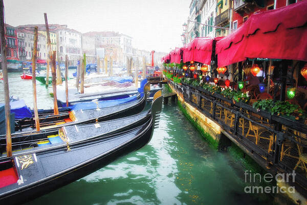 Grand Canal In Venice Art Print featuring the photograph Grand Canal In Venice # 2 by Mel Steinhauer