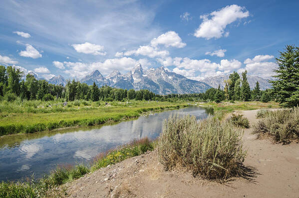 Grand Tetons Art Print featuring the photograph Grand Teton View No.1 by Margaret Pitcher