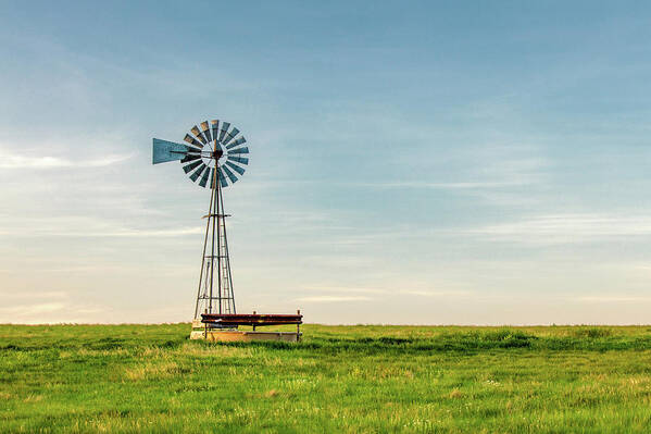 Windmill Art Print featuring the photograph Great Plains Windmill by Todd Klassy