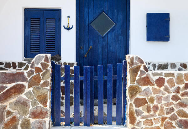 Home Art Print featuring the photograph Greek traditional house by Michalakis Ppalis