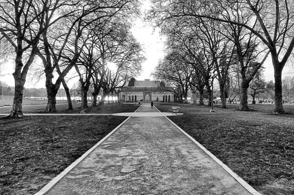 Seattle Art Print featuring the photograph Green Lake Community Center Black and White by Pelo Blanco Photo