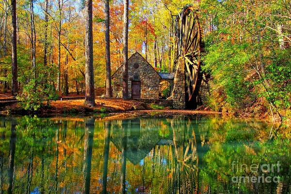 Fall Art Print featuring the photograph Grist Mill by Geraldine DeBoer