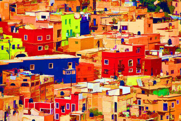 Mexican Art Print featuring the photograph Guanajuato Color by Dennis Cox